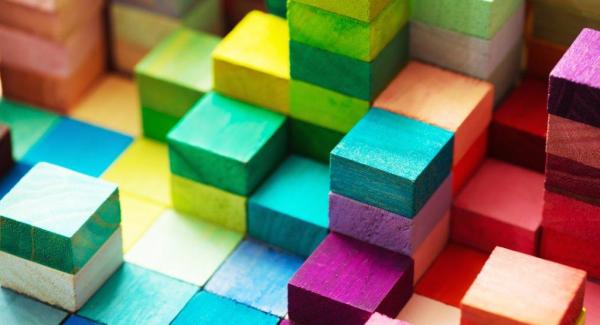 Color wooden blocks